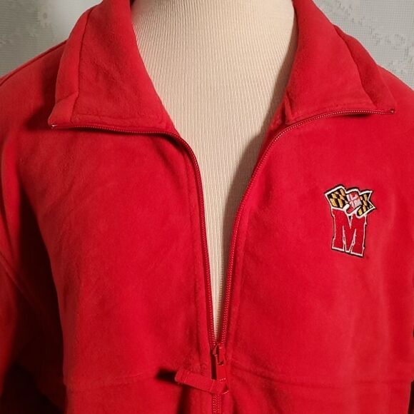Columbia fleece,  racing, red, large. Zipper closure. Very good used con… - Picture 8 of 9